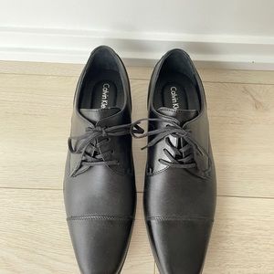 New Calvin Klein leather shoes black size 10